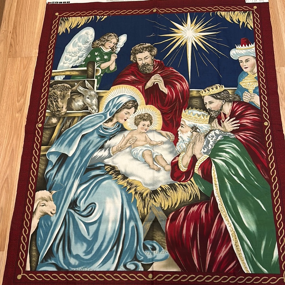 Fabric Christmas Panel 1 yard Panel NWT